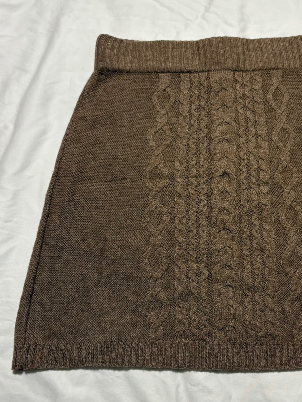 Marisa Christina Vintage Cable Knit Wool Mini Skirt Size Small